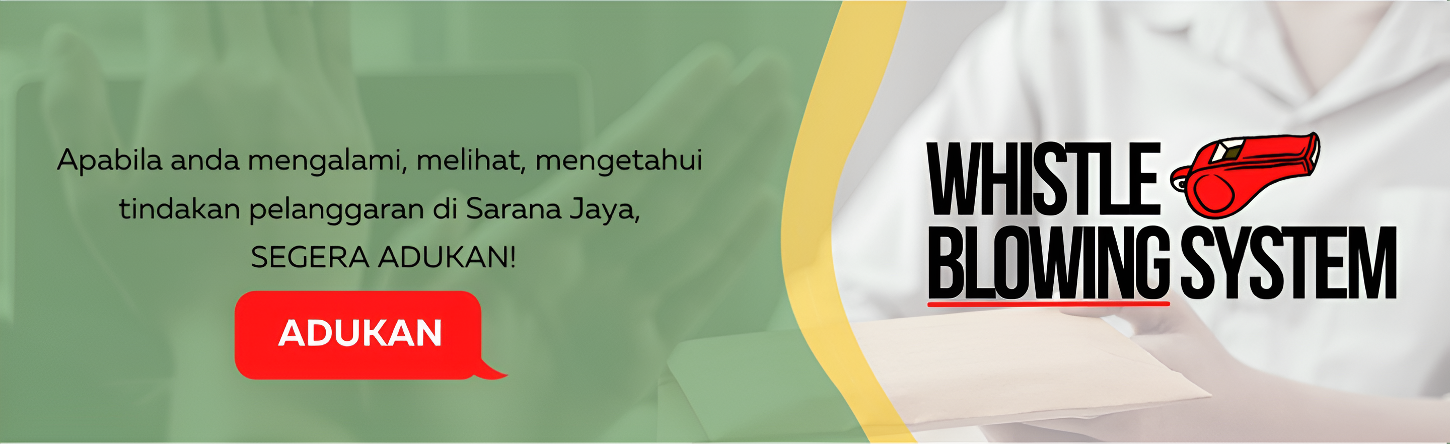 Whistle Blowing System Banner